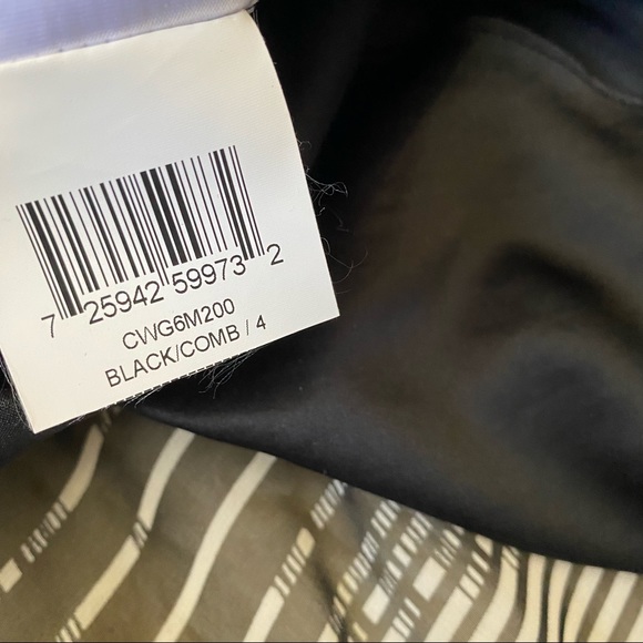 Max and Cleo Patterned Strapless Chiffon Dress Flower Detail Monochrome - Picture 8 of 10